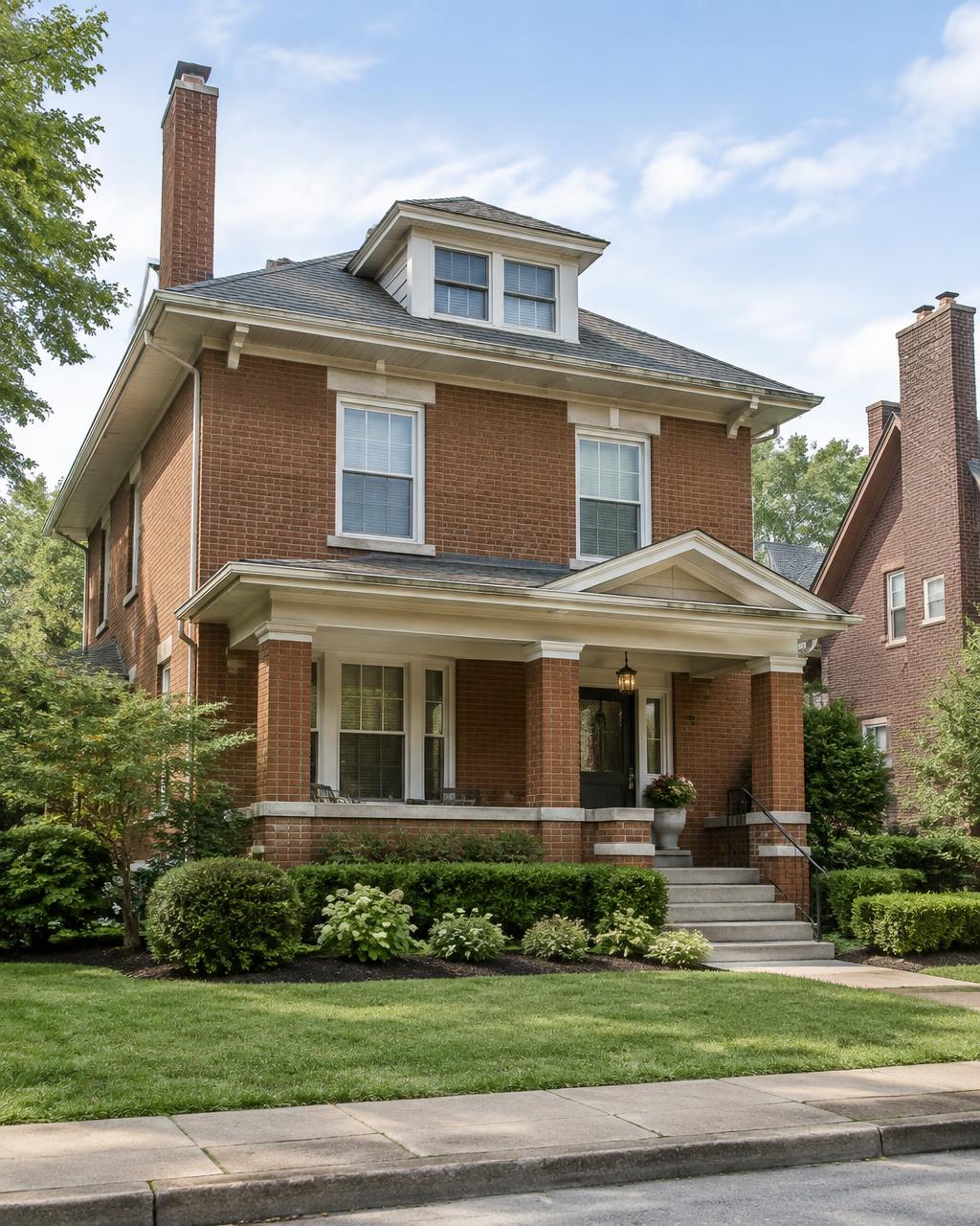 A renovated brick home representing properties in Chicago and Cincinnati
